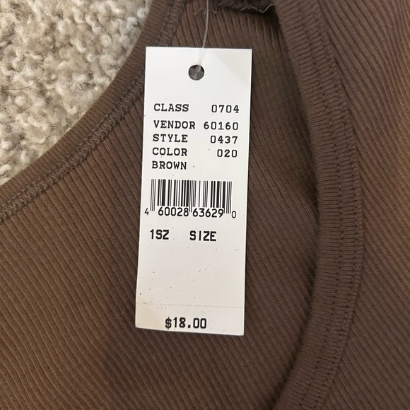 John galt/pacsun/brandy Melville, 1 size, brown, new with tag - Picture 5 of 5